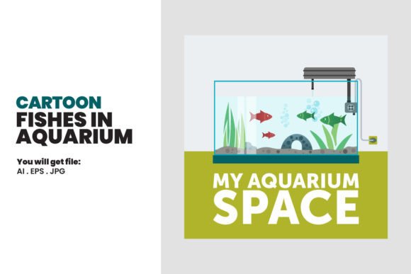 Download Cartoon Fishes in Aquarium Eps 10 Vector - Eps 10 vector Collection